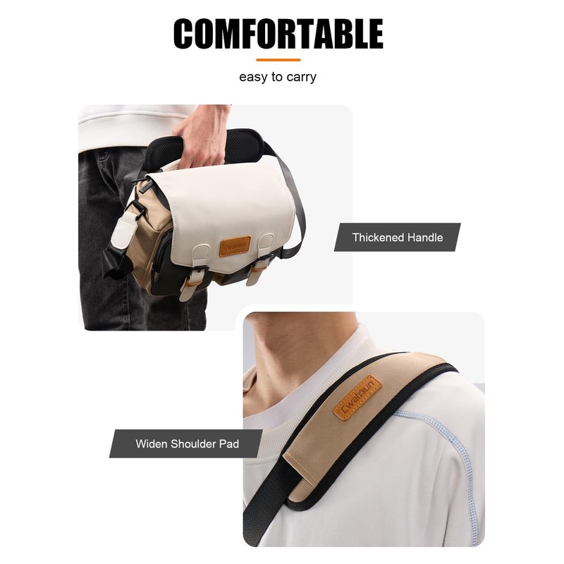 Cwatcun Camera Shoulder Bag Compact Camera Case, Small Waterproof Camera