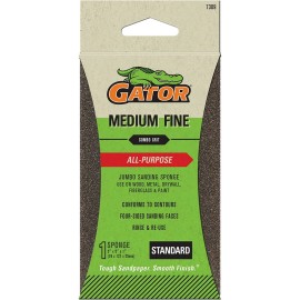 FixtureDisplays Gator 7309 Med/Fine 3" x 5" x 1" Jumbo Sanding Sponge-All Purpose