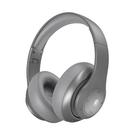 RadioShack Bluetooth Headphones – 40mm Drivers, 30-Hour Playtime, Bluetooth 5.4, Built-in Microphone, Foldable Design, Sleek Silver