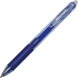 SKILCRAFT Erasable Re-Write Retractable Gel Pen - Blue Ink