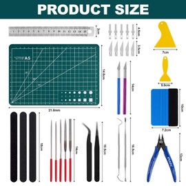 30Pcs Gundam Model Tools Kit, Hobby Basic Tool Craft Set, Model Basic Tools Craft Set, Hobby Building Tools Kit, DIY Craft Tool Set for Gundam Car Model Building Repairing and Fixing