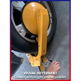 Punmew Trailer Wheel Lock 2 Pack Heavy-Duty Adjustable Anti-Theft Trailer Wheel Clamp Locks for Cars, Trucks, SUVs, Camper