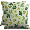 St Patricks Day Pillow Covers 18X18 Set of 2, Shamrock