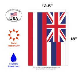Toland Home Garden Hawaii State Flag 12.5 x 18 Inch Decorative USA Garden Flag