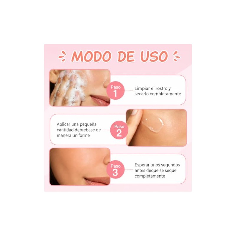 Primer de Maquillaje Minimizador de Poros, Prebase de Maquillaje 40ml
