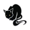 AK Wall Art Black Cat Kitty Car Vinyl Sticker - SELECT SIZE - (A) X-Small: 2"