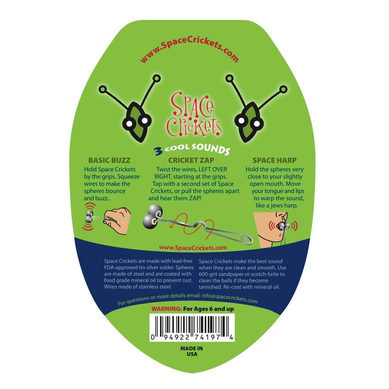 Space Crickets - Noisemaking Toy - Make Bizarre Buzzing clicking