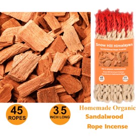 Snow Hill Himalayan Aromatherapy Organic Sandal Wood Incense Handmade in Nepal Contain 41/45 Pcs X 3 Bundle - Used for Aesthetic Reasons Therapy Meditation and Ceremony