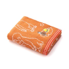 Curious George 68-2232150 Simple Line Face Towel, Orange, Reborn Cotton