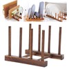 Entatial Dish Drainer Crockery Drainer Foldable Composite Wood Dish Drainer