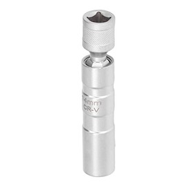 Enchufe Bujía Magnético 14mm, Herramienta de Extracción e Instalación de Bujías, Accesorio Universal de Pared Delgada 12 Puntos para Automóvil