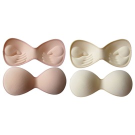Bellcon womens Pads Inserts Sports Push Up Cups Swimsuit Replacement Bra, Skin+pink, Large