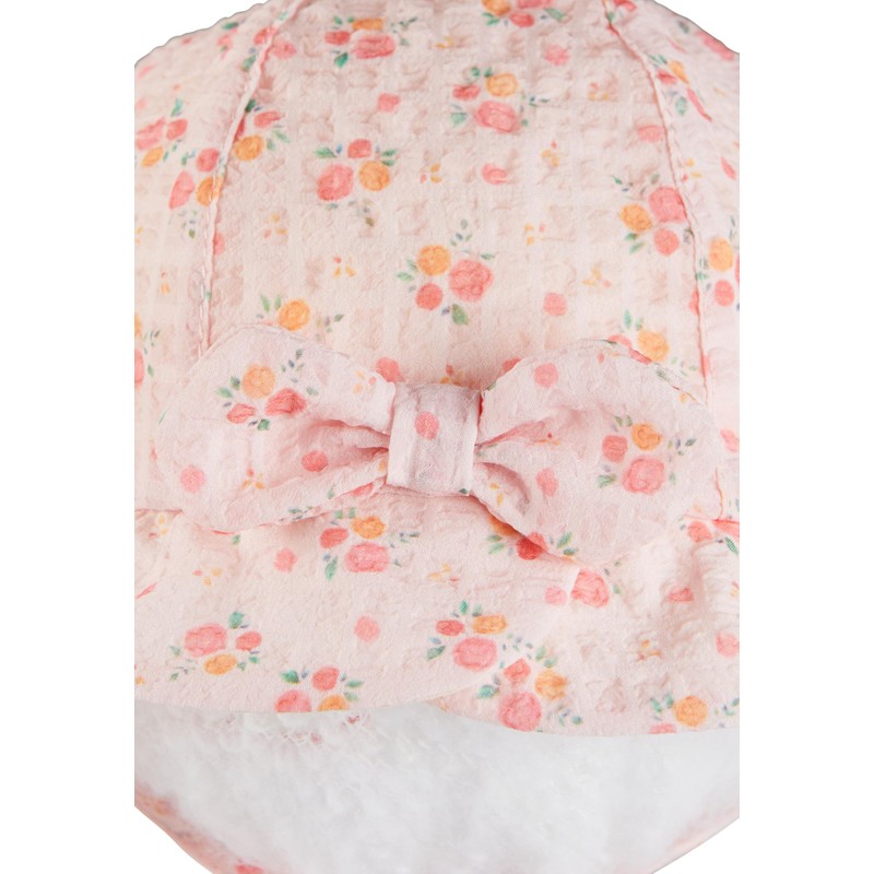 Sterntaler Girls' Children's Hat Printed with Flower Hat, Pale Pink