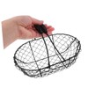 Alipis Holder Countertop Basket Iron Wire Basket with Handles Small