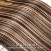 QUEENTAS Long Straight Clip in Hair Extensions for Women Highlight