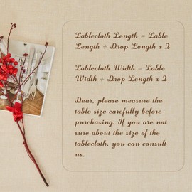 SANLEHAUSE Oval Tablecloth Washable, Beige Tablecloths 155x240cm Linen, Easy-care Tablecloth Linen Look, Hand-punched, for Living Room, Dining Room, Balcony, Garden