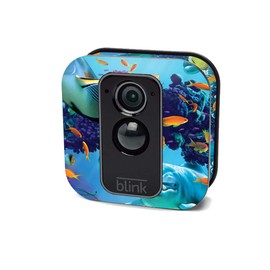 MightySkins Carbon Fiber Skin for Blink XT Outdoor Camera - Black Gold Marble | Protective, Durable Textured Carbon Fiber Finish | Easy to Apply, Remove, and Change Styles | Made in The USA