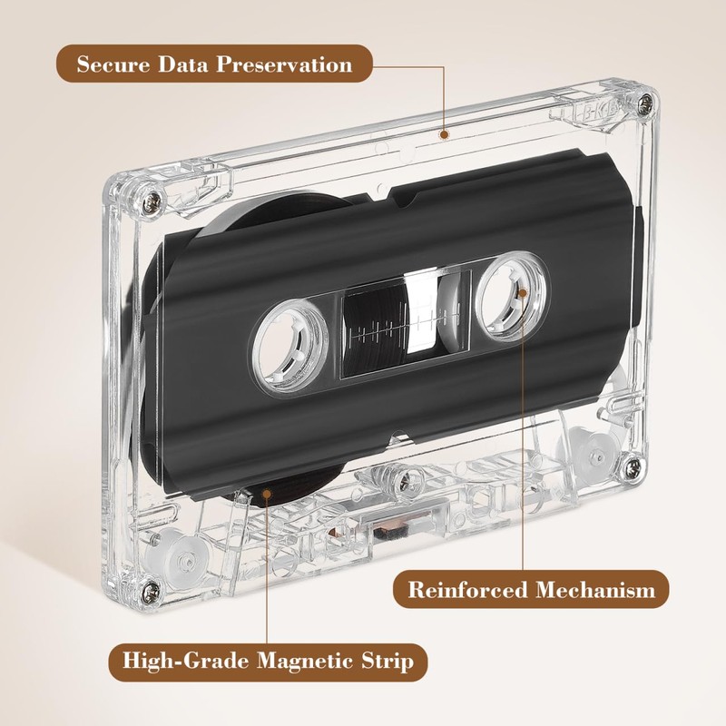 UKCOCO 2 Pack Blank Audio Cassette Tapes 30 Min Normal