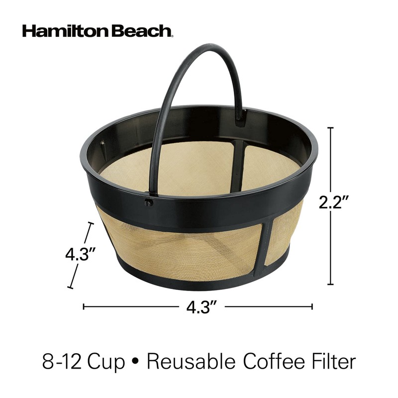 Hamilton Beach Permanent Gold Filter, Fits Most 8 to 12-Cup