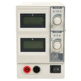 Velleman LABPS1503U - DC Lab Power Supply 0-15 VDC / 0-3 A Max with Dual LCD Display