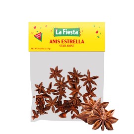 La Fiesta Star Anise, Whole 0.625 oz Bag – Sweet, Aromatic Spice for Latin Dishes, Desserts, and Teas – Trusted Since 1954