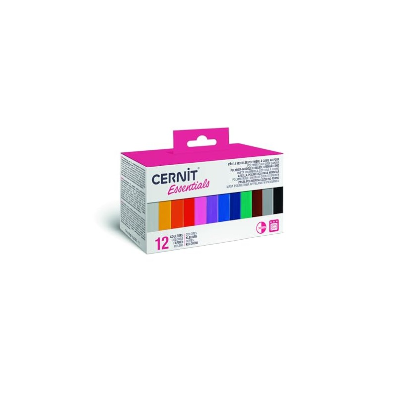 Cernit CEASS001C - Set of 12 Colours Oven Hardening Polymer