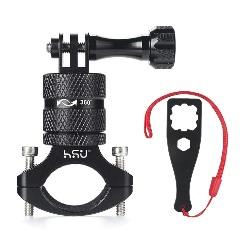 HSU Handlebar Seatpost Camera Holder 360° Rotation Aluminum Bicycle Fixing