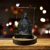 3D Crystal Jesus Figurine Statue with LED Light