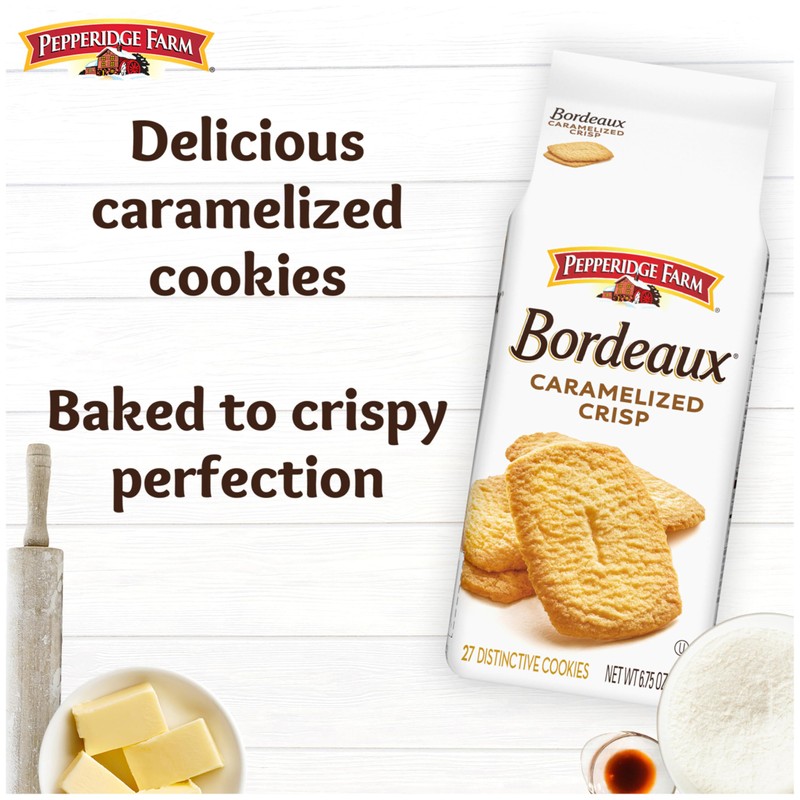 Pepperidge Farm Bordeaux Caramelized Crisp Cookies, 6.75 Oz Bag