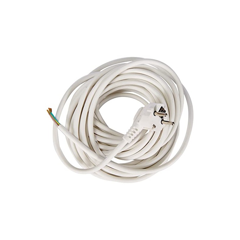 as - Schwabe 70800 Strom connection cable white 10m