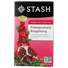 Stash Green Tea with Matcha Pomegranate Raspberry -- 18 Tea Bags (Pack of 2)