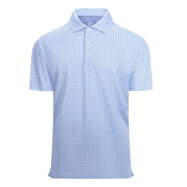 Alex Vando Mens Golf Shirt Moisture Wicking Classic Print Golf Shirts for Men,Blue Ball,XL