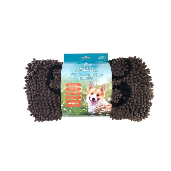 Pampered Pooch Microfiber Noodle Mat for Dogs, Super Absorbent, Quick