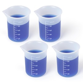 BOHUIZ 4Pcs Laundry Detergent Cup, Silicone Laundry Detergent Measuring Cup, Washable Dispenser Cups Reusable Laundry Measuring Cup for Liquid No More Mess or Leaks for Home, Dormitory, Hotel