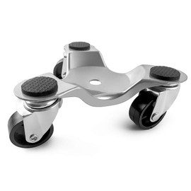 QWORK 4 pcs 6" Steel Tri-Dolly, 200 lbs Load Capacity, Great for Moving Furniture & Appliances, Durable and Easy to Use