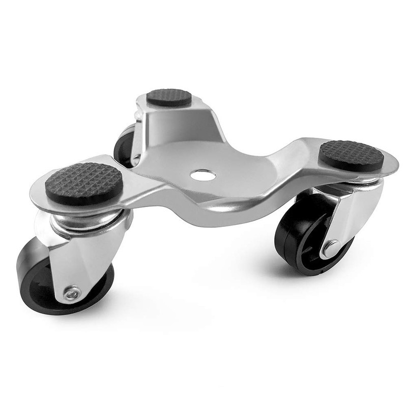 QWORK 4 pcs 6" Steel Tri-Dolly, 200 lbs Load Capacity,