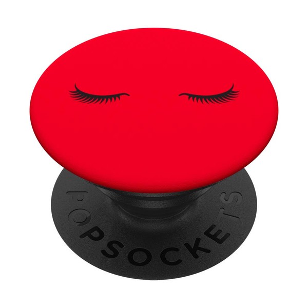 Makeup Eyelashes Red PopSockets PopGrip: Swappable Grip for Phones &