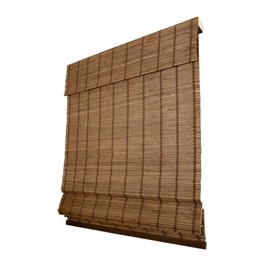 CHICOLOGY Bamboo Roman Shades - Designer Eco-Friendly Light Filtering Window Blinds, Ideal for Home & Patio, Premium Quality, Elk Brown, 47" W X 64" H