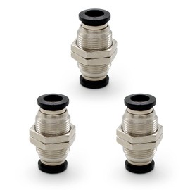 SRJQXH Pack of 3 Pneumatic Connectors, Pneumatic Bulkhead Fitting, Quick Connector, Connectable Pipe Diameter 8 mm, Can Be Used to Fix and Connect the Trachea