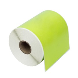 HOUSELABELS 4" x 6" Green Shipping Labels on 1" Core Compatible with Zebra and Rollo Printers, 2 Rolls / 250 Labels per Roll