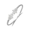 Better Jewelry, Solid .925 Sterling Silver Hamsa Hand Cuff Bangle