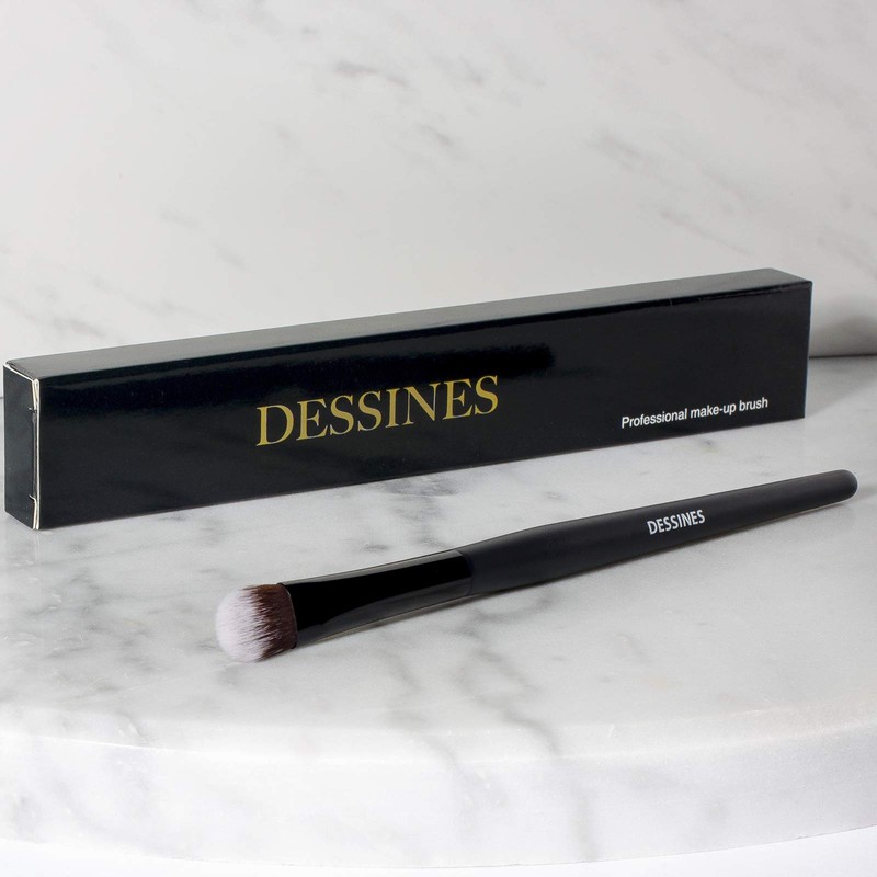 DESSINES Makeup Brush, Vegan Professional Brush with Natural Wood Handle