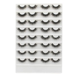 Vayator 16 Pairs False Eyelashes Natural Wispy Fluffy Dramatic Volume Fake Lashes Extension Handmade Cruelty-free Eyelash (D035)