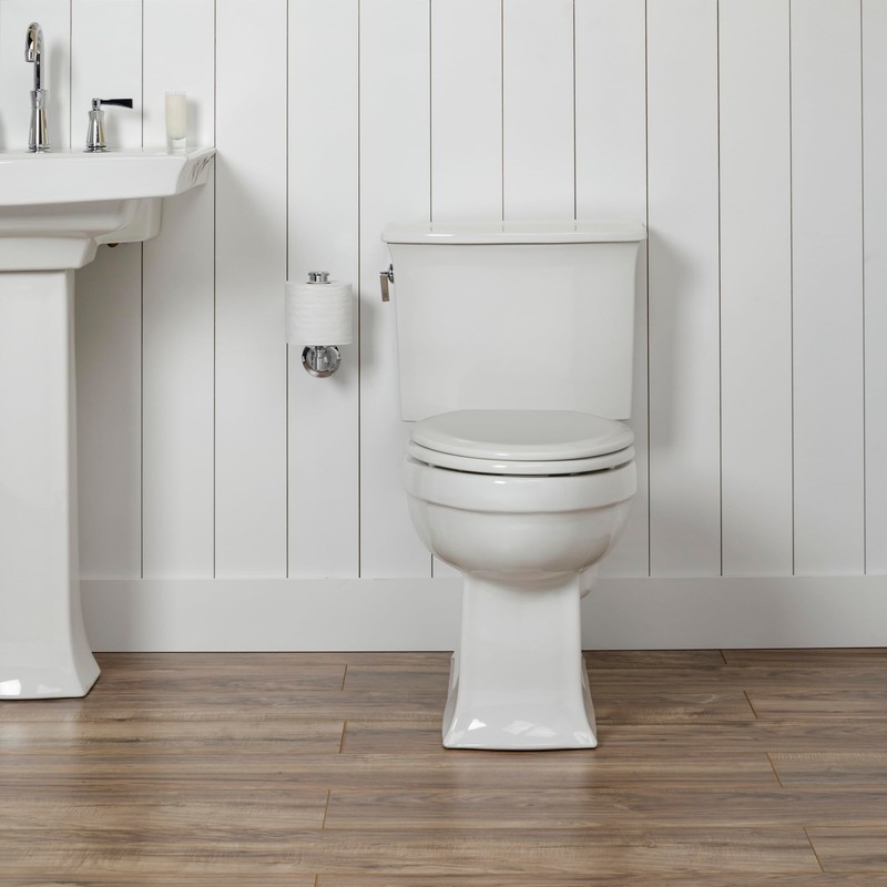 Mayfair Cameron Black Toilet Seat, Non Slip Heavy Duty Wood,
