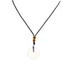 ORFOFE Necklace Jewelry Natural Stone Pendant Necklace Crystal Peace Buckle