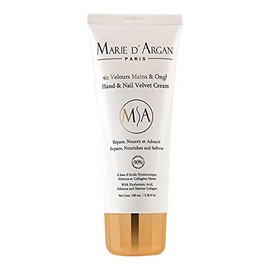 Crema Para Manos Y Uñas 100 ml | Ácido Hialurónico, Colágeno Marino, Hibiscus | Hidratante, Reparadora y Fortalecedora | Ideal Para Manos Secas | Marie D’Argan