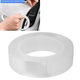 Qiilu Protector de la Etiqueta engomada del umbral de la Puerta del Coche Cinta de Borde de Puerta automática anticolisión Transparente a Prueba de araña(Los 3cm * 10m)