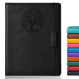 Biuwory Lined Journal Notebook for Women Men,256 Pages B5 Large Hardcover Leather Journals for Writing,Travel,Business,Work,School,College Ruled Notebooks for Note Taking,Diary Notepad 7.8"×10.2"