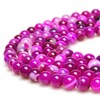 jartc Rose Ronda de rayas ágata Gemstone Beads, 6 mm,