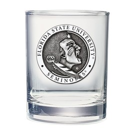 Heritage Pewter Florida State Double Old Fashion | Double Rocks Glass 14 OZ for Liquor | Expertly Crafted Pewter Glass
